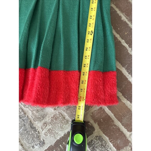 Christmas Elf Dress Sweater Bells Mrs.Claus Green Red Teacher Holiday XL (16-18) - Picture 8 of 8